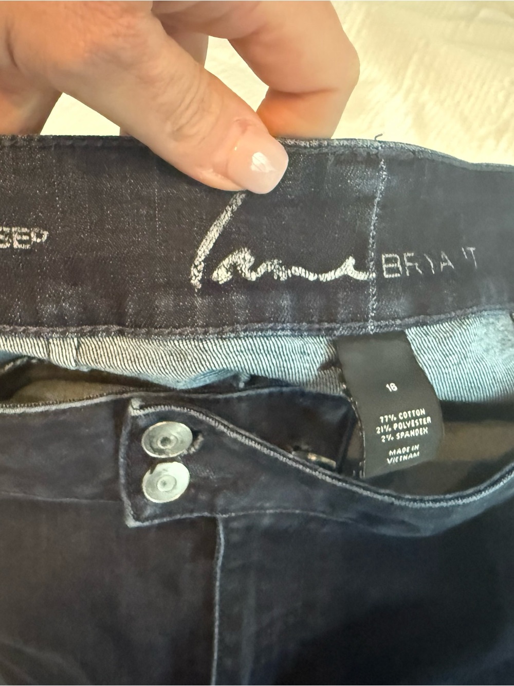 Lane Bryant Dark Blue High-Rise Wide Leg Jeans - Picture 2 of 4